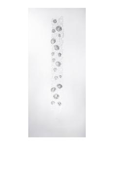 Panneau d'espace bouquet en cristal incolore, verre satiné, grand modèle - Lalique